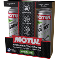 MOTUL Emission Reduction Kit Gasoline 2x300 ml. - Комплект добавки за почистване горивната и изпускателна система на бензинови автомобили