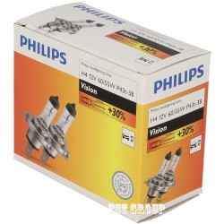 H4 12V 60/55W Philips +30% Халогенна крушка - 2 бр.