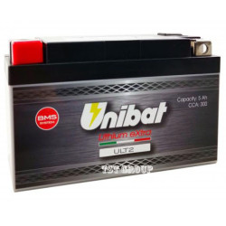 Unibat ULT2 5Ah 12V литиево-йонен акумулатор CT12B-BS, CTZ14S-BS, CBTX12-BS, CX12, CT14B-BS, CT12A-BS, CT7B-BS, CTZ10S-BS, CB12B-B2, CT9B-BS, CTZ12S-BS, CBTX9-BS, CB10L-A2-SM, CB10L-B2-SM, CB12A-B-SM, CB12AL-A-SM, CB12AL-A2-SM, CB14A-A2-SM, CB14-B2-SM