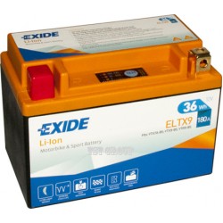 EXIDE ELTX9 литиево-йонен акумулатор до 15 Ah, CBTX9-BS, CTR9-BS